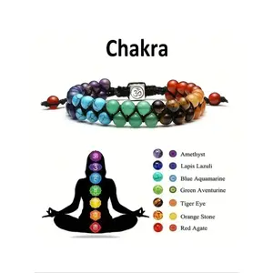 ChicBloom B 7 Chakra Bracelet & Anklet Set for Women, Lapis Lazuli, Amethyst & Carnelian Beads, Yoga, Meditation & Energy Healing Jewelry, Happiness