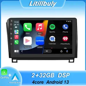 10.1" Android 13 Car Stereo for Toyota Tundra 2007-2013 & Toyota Sequoia 2008-2018 touch screen has Android Auto Wireless Carplay, Bluetooth WIFI supports GPS Navigation