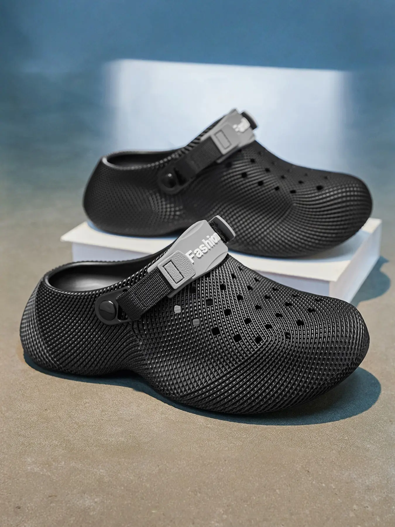 Outdoor Summer Fashion Sandals, Holiday Sandals, Comfortable Beach Shoes for Women, Buckle Heel Sandals, PU Leather Upper, Rubber Sole