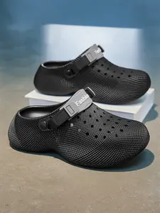 Outdoor Summer Fashion Sandals, Casual Sandals, Comfortable Beach Shoes for Women, Buckle Heel Sandals, PU Leather Upper, Rubber Sole