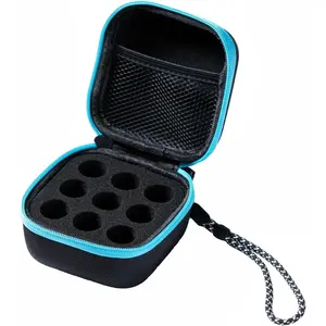 9 Vials Holder, Insulin Vial Case for Diabetics with Hand Strap and Logo, Fits 5-10ml Vial for Peptide Healthcare Aid Medicine Organizer