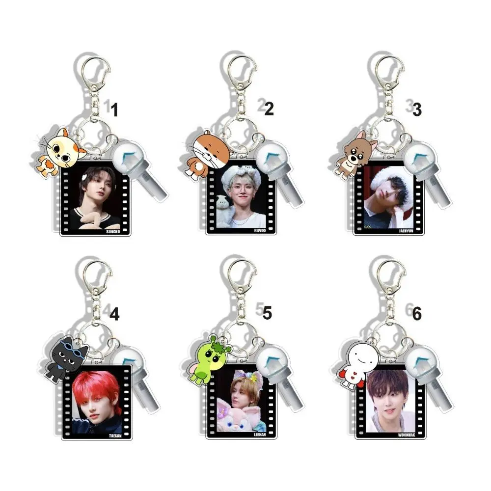 Cute Korean Men Boy Group Concert Character SUNGHO RIWOO JAEHYUN Pendant Bag Acrylic Backpack Hang Decoration Animal Keychain
