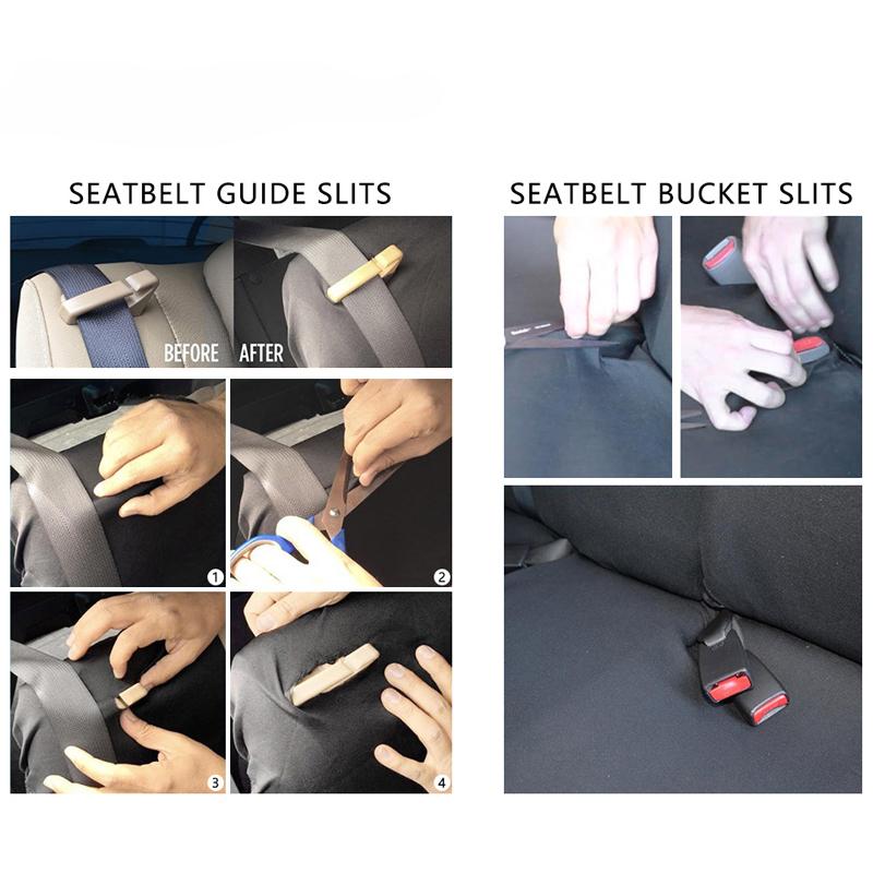 TOYOUN Automobiles Seat Covers Full Car Seat Cover Universal Fit Interior Accessories Protector Color Gray Car-Styling