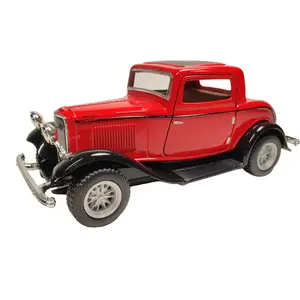 KINSMART 1932 Ford 3-Window Coupe Diecast Model 1:34 Scale 5 Inches Long with Openable Door & Pull-Back Action for Play Officially Licensed Collectible Item