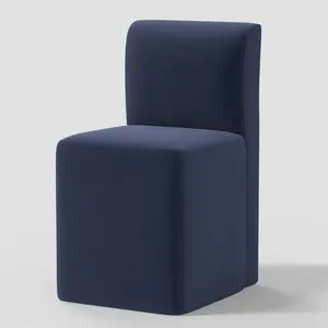 Cora Dining Chair in Luxe Velvet Titan Ocean - Threshold: Upholstered Rubberwood Frame, Spot Clean