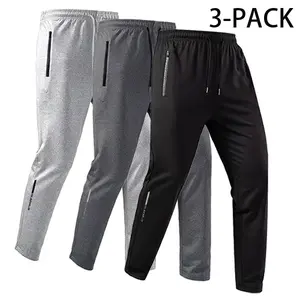 Men's Straight-Leg Breathable Athleisure Bottoms - Elastic Waist, Letter Print Casual Street Joggers for Sports, Street Fashion Joggers (Multi-Color)