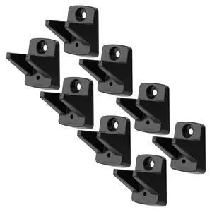Suncast 8 Pack Compact Wall Mount Tool Organizer Hook Storage Hanger Rack, Black