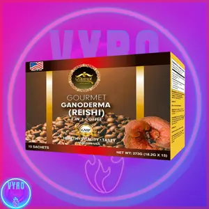 Eternal Spirit Beauty Gourmet Ganoderma Reishi 4-in-1 Coffee Latte with 9g Sugar & Non-Dairy Creamer 15 Sachets