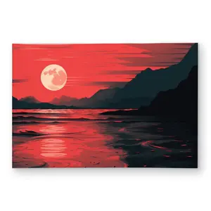 MWW C1ROAR23XJ295H 2 x 3 ft. Bloody Tides Red Outdoor Rectangle Area Rug - Stylish Home Decor