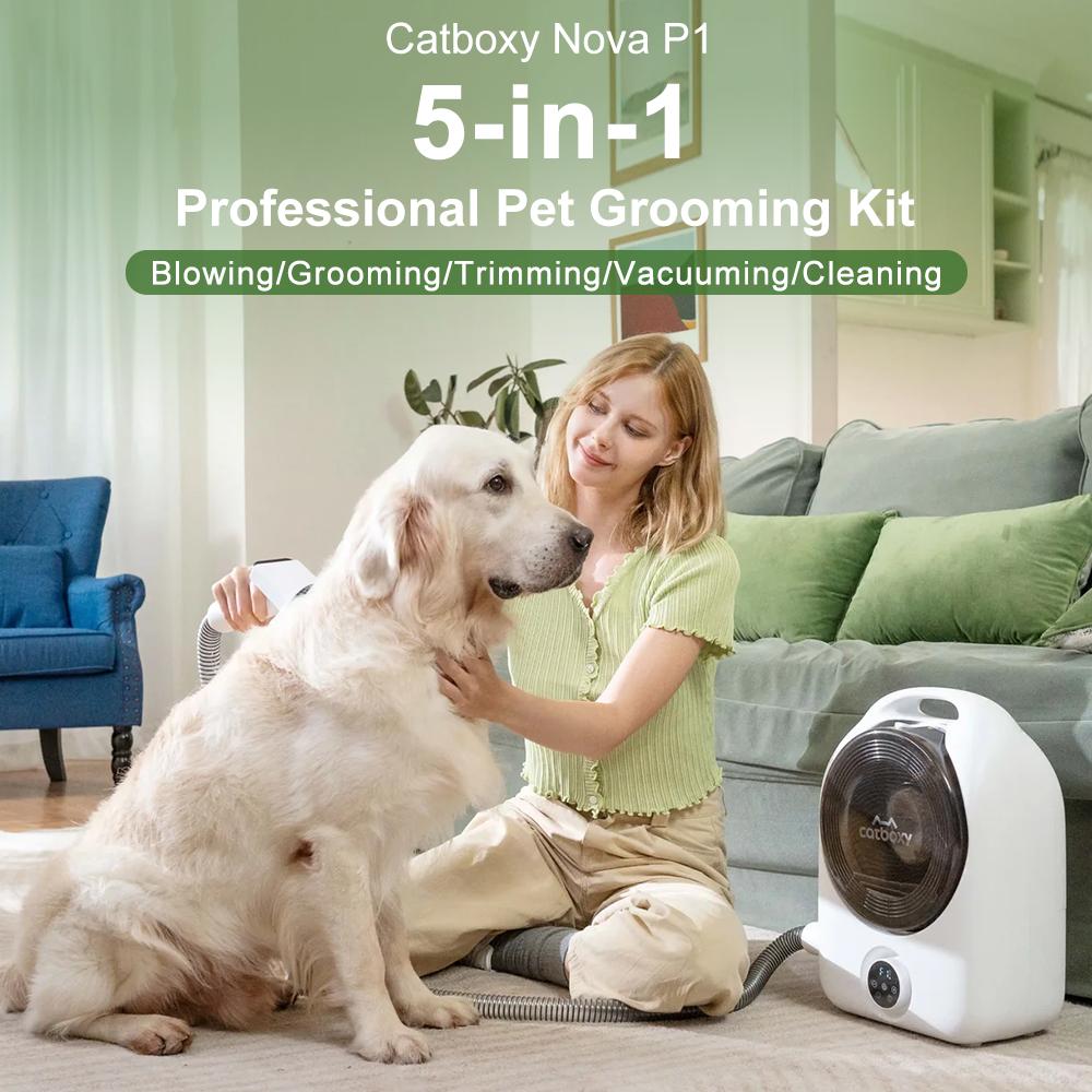 【Buy 1 Get 1 Free Gift】Catboxy Nova P1 5-in-1 Professional Cat Stuff Dog Products Pet Grooming Kit Dry Brush Trim Vacuum Clean Quiet Efficient All-in-One Solution for Pet Hair 2-Year Warranty 【Buy 1 Get 1 Free Gift】Catboxy Nova P1 5-in-1 Professional Cat Stuff Dog Products Pet Grooming Kit Dry Brush Trim Vacuum Clean Quiet Efficient All-in-One Solution for Pet Hair 2-Year Warranty