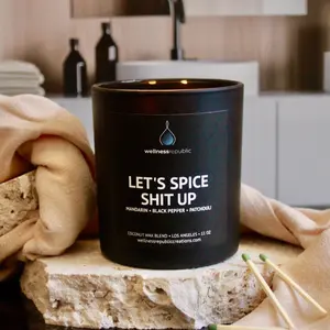 Let's Spice Shit Up Candle for Home Decor & Aroma Perfect for Gift Fragrance Coconut Wax Candle Woody Freshener Decoration Scented Perfume Ornaments