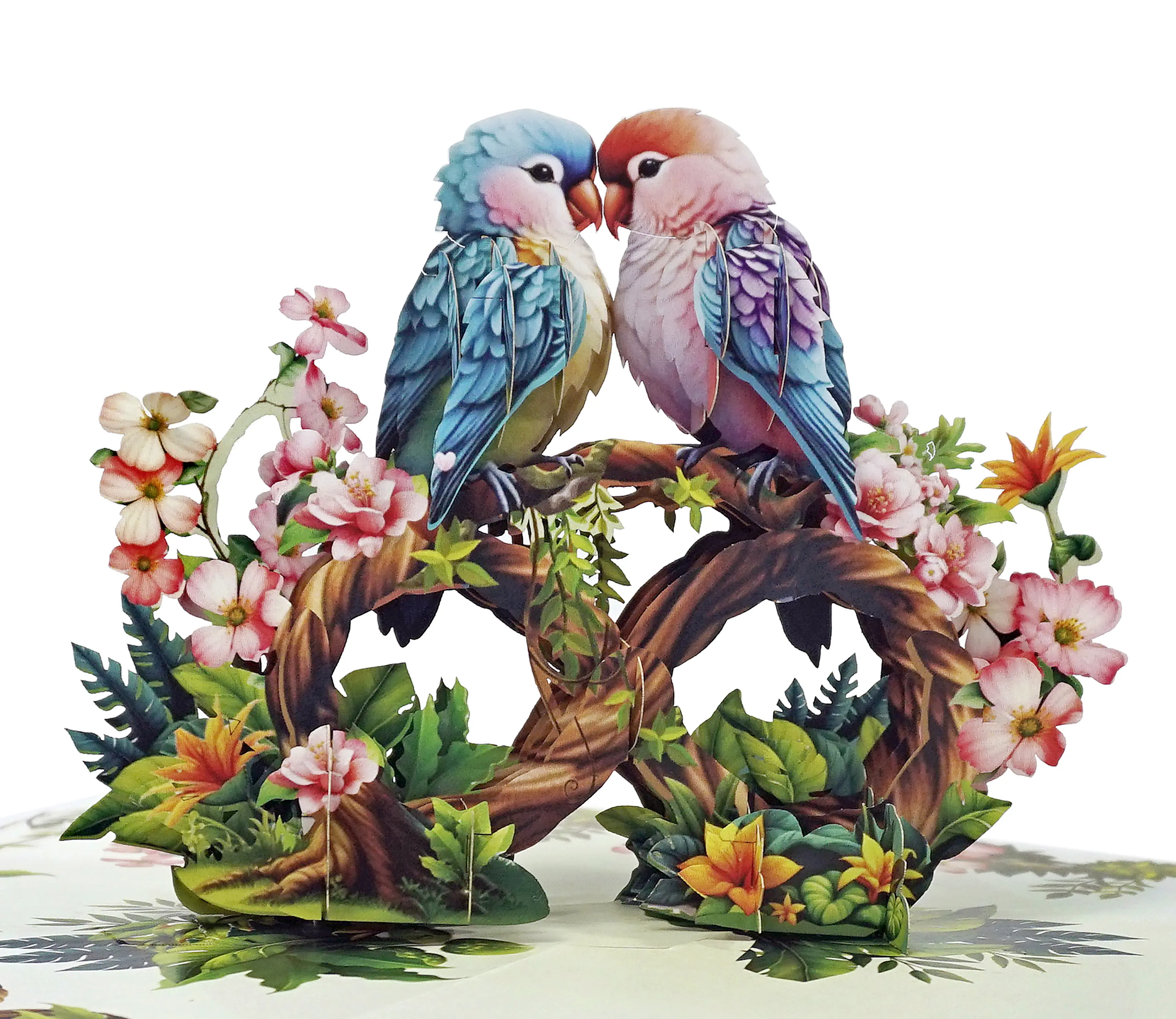 CUTPOPUP Parrot Couple Infinity Love Pop Up Anniversary Cards, 3D Wedding Anniversary Card for Him Her Wife Husband Mum Dad, Birthday Card, Mothers Day, Happy Valentines Day Cards Romantic US8-LO175US