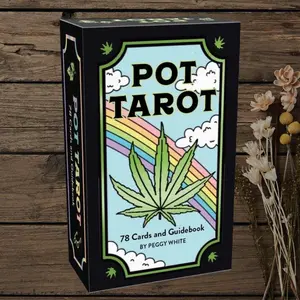 Peggy White Pot Tarot Deck - 78 Full-Color Cards with Guidebook Modern Playful Divination for Tarot Readers Spiritual Seekers Cannabis-Friendly