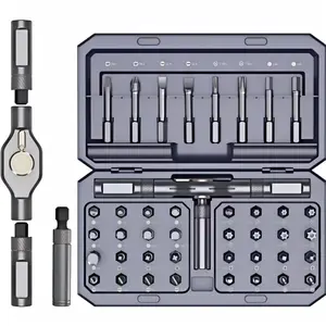 42-in-1 Ratchet Screwdriver drill Set, Magnetic Precision Bitswith Detachable Handle & Case.Multi-Purpose MiniScrewdriver Kit for DlY,household appliances, MultifunctionPortable minimalist tool kit,Tool gadgets Heavy DutyHardware, Metal Handle