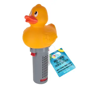 Duck Floating Spa, Hot Tub & Small Pool Chlorine and Bromine Dispenser - Holds 1" Tablets, 6 Flow Level Control Settings