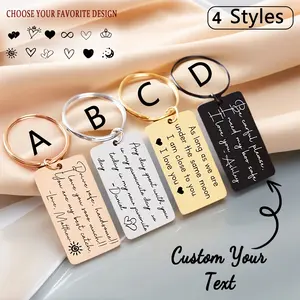 Customized Engraved Metal Keychains, Personalized Key Rings, Car Safety Keychains, Custom Stainless Steel Keychains, Birthday Key Rings, Gifts for The for Best
