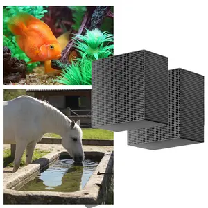 2 Pack Aquarium Cube Filter, Activated Carbon Aquarium ​for Ponds,Fish Tank,Stock Tank for Horses,4X4X2 Inch，eco Aquarium Water Purifier Cube