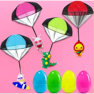 Easter Basket Stuffers for Teens Kids 4Pcs Prefilled Eggs with Parachute Toys Egg Hunt Prizes Party Favors Classroom Treasure Box Gifts