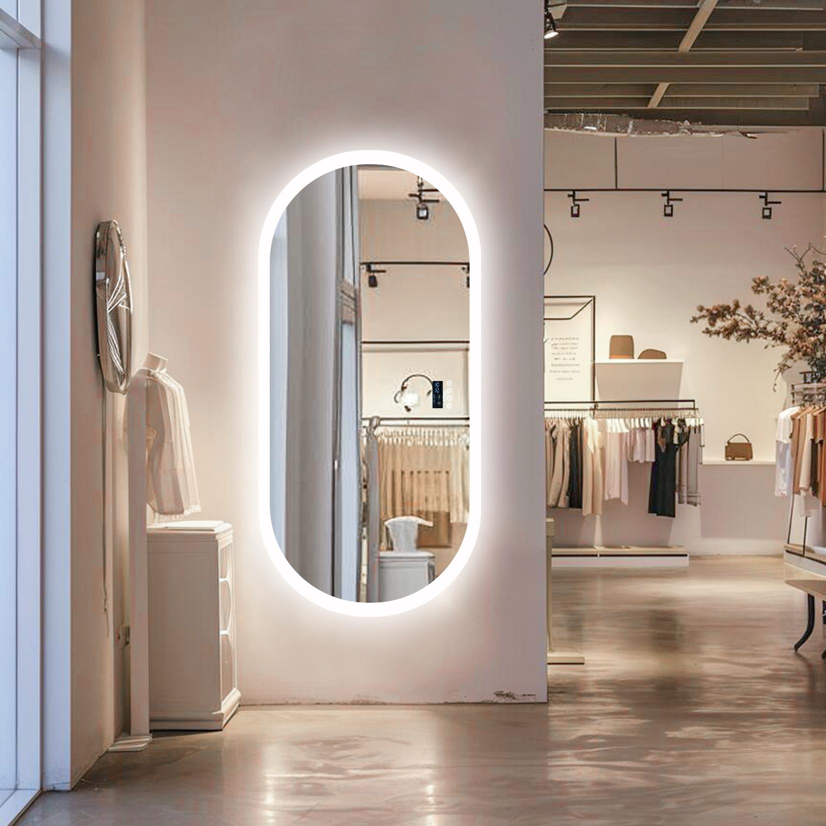 LumiBased Oval Led Light Bluetooth Bathroom Mirror  20X32