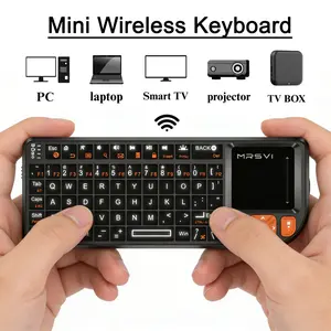 Compact Mini Bluetooth-compatible Wireless Multifunctional Keyboard with Touchpad, RGB Backlight for Smart Tvs, MAC, Windows, Tablets & Projectors