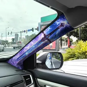 Jdm Car Interior Universal a Pillar Modification Kit, Car Interior Decor, Car Decorations, Knight Sword Pattern Self-Adhesive Elastic Patch, Upgrade Sticker Set, Car Accessories