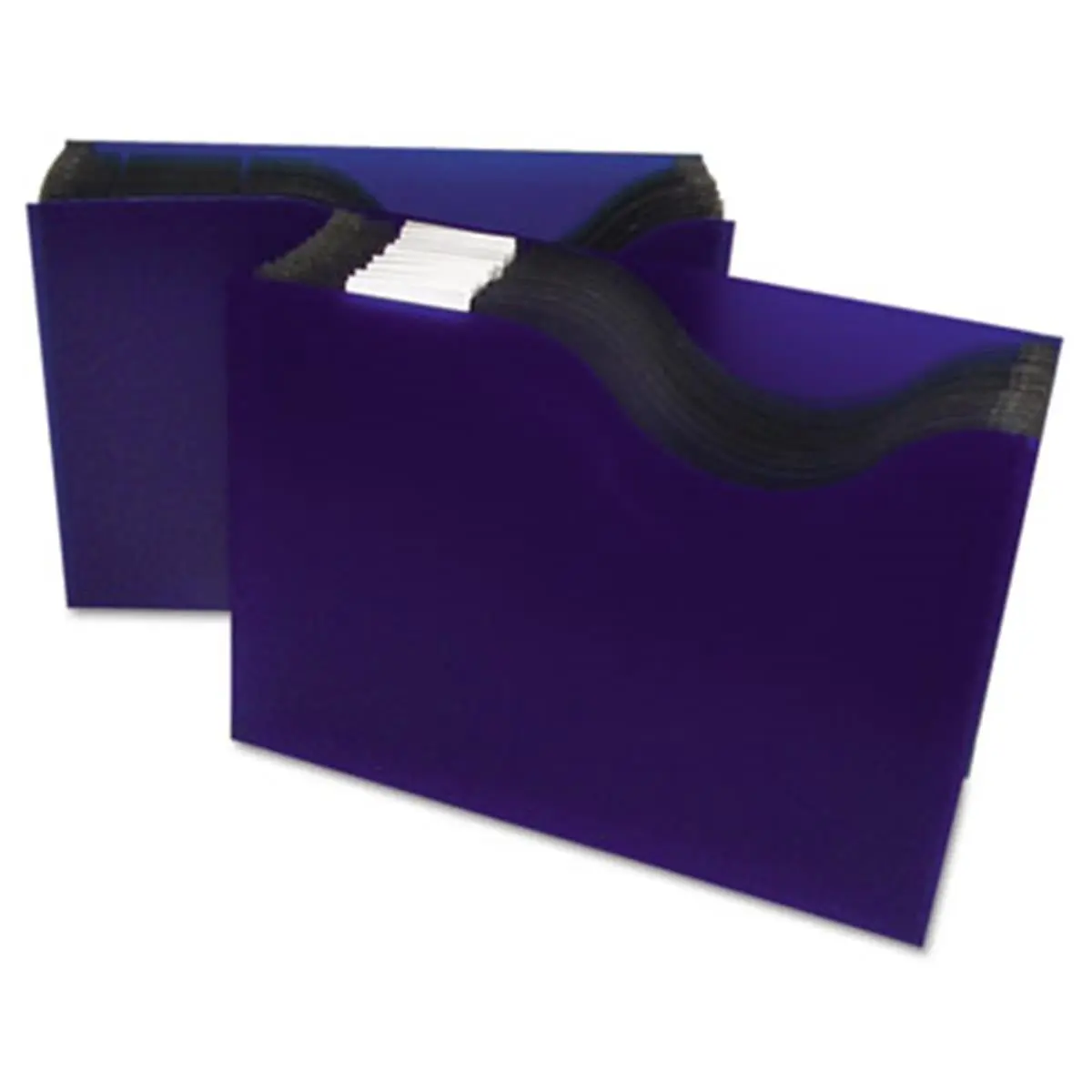 C-Line 48235 13-Pocket Expanding File, Letter Size, 9" Expansion, 13 in Width, 9 1/4 in Height, Blue, Organized with Adhesive Label Tabs