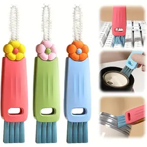 3-Piece Cleaning Brushes, New Bottle Gap Cleaning Brushes, Suitable for Bottle Gaps and Cups, Portable Cup Lid Cleaning Brushes with Brushes for Cleaning, Easy to Use, Great as Small Car Gifts