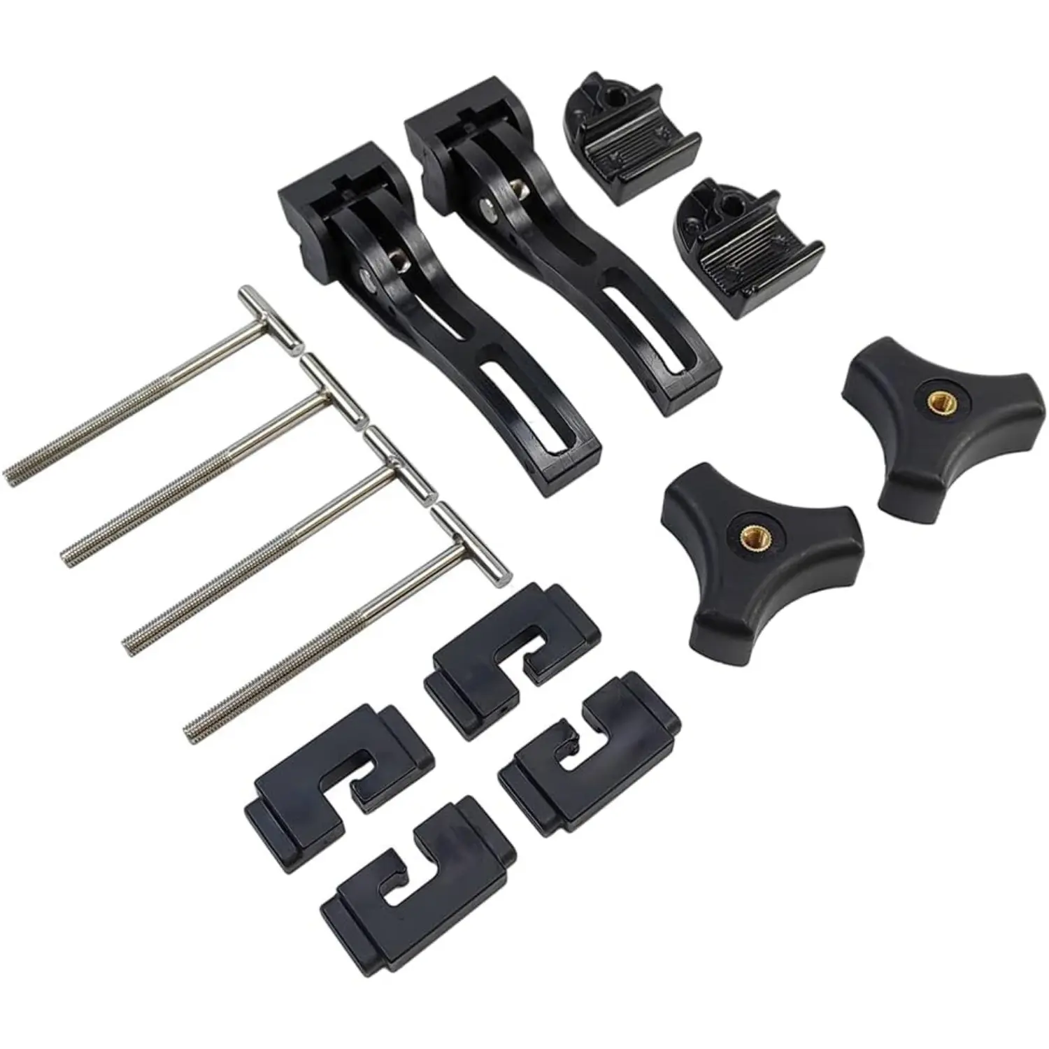 Truck Tonneau Cover Replacement Installation Accessory | Fit for Tri-fold & Quad-fold Truck Bed Cover Hard Folding or Soft Folding | Include T-bar (T-Bolt), Tonneau Cover Front Clamp, 2X Rear Clamp - Tools & Hardware.