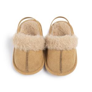 Baby Girl Cotton Slippers Cute Plush Patchwork Princess Flat Casual Walking Shoes (Newborns, Infants and Toddlers)