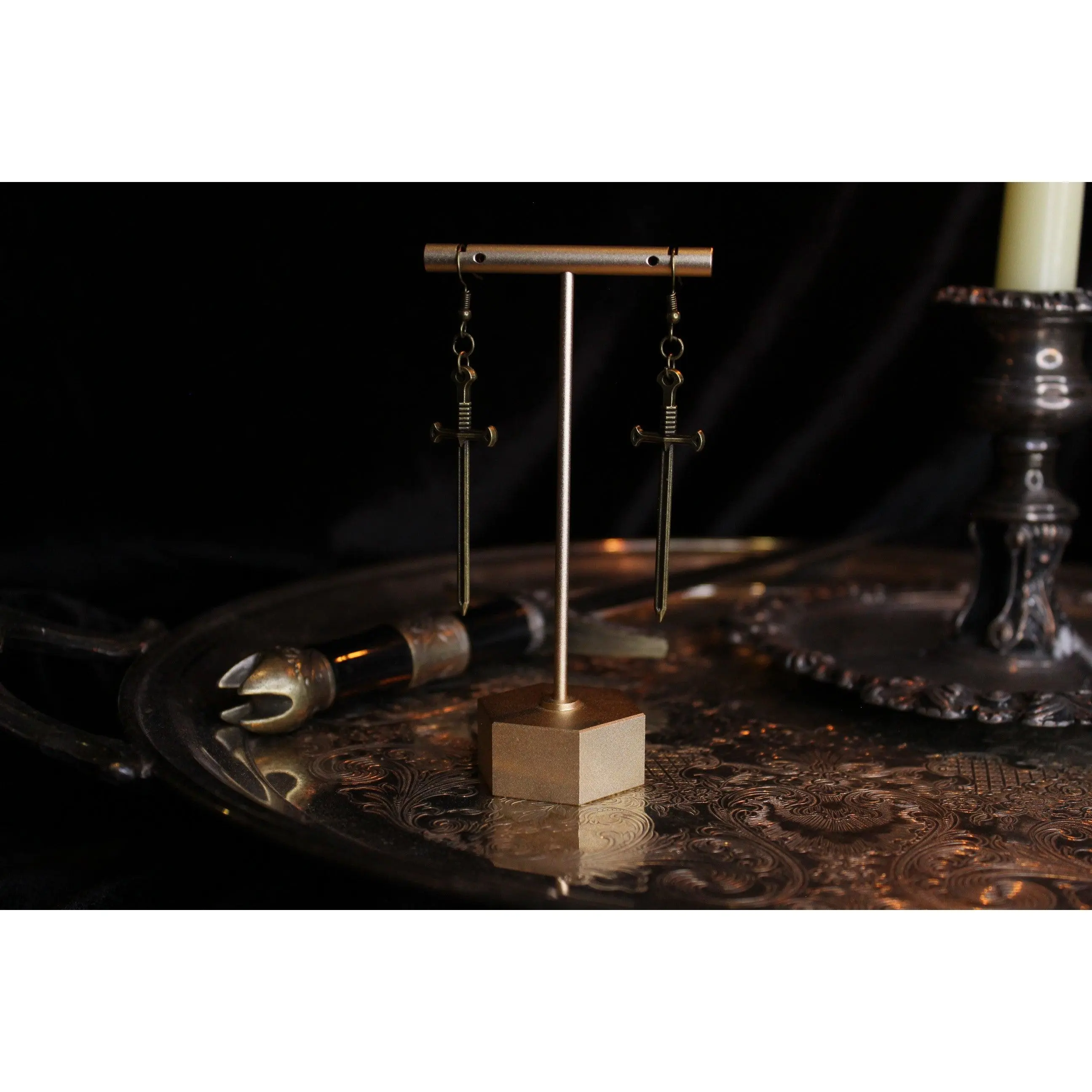 Bronze Sword Earrings