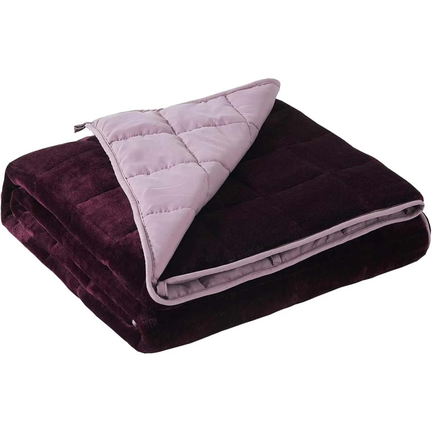 Weighted Blanket 15 Pounds, Fuzzy Warm Flannel Throw Blanket with Soft Breathable Sanded, 48 x 72 inches, Red