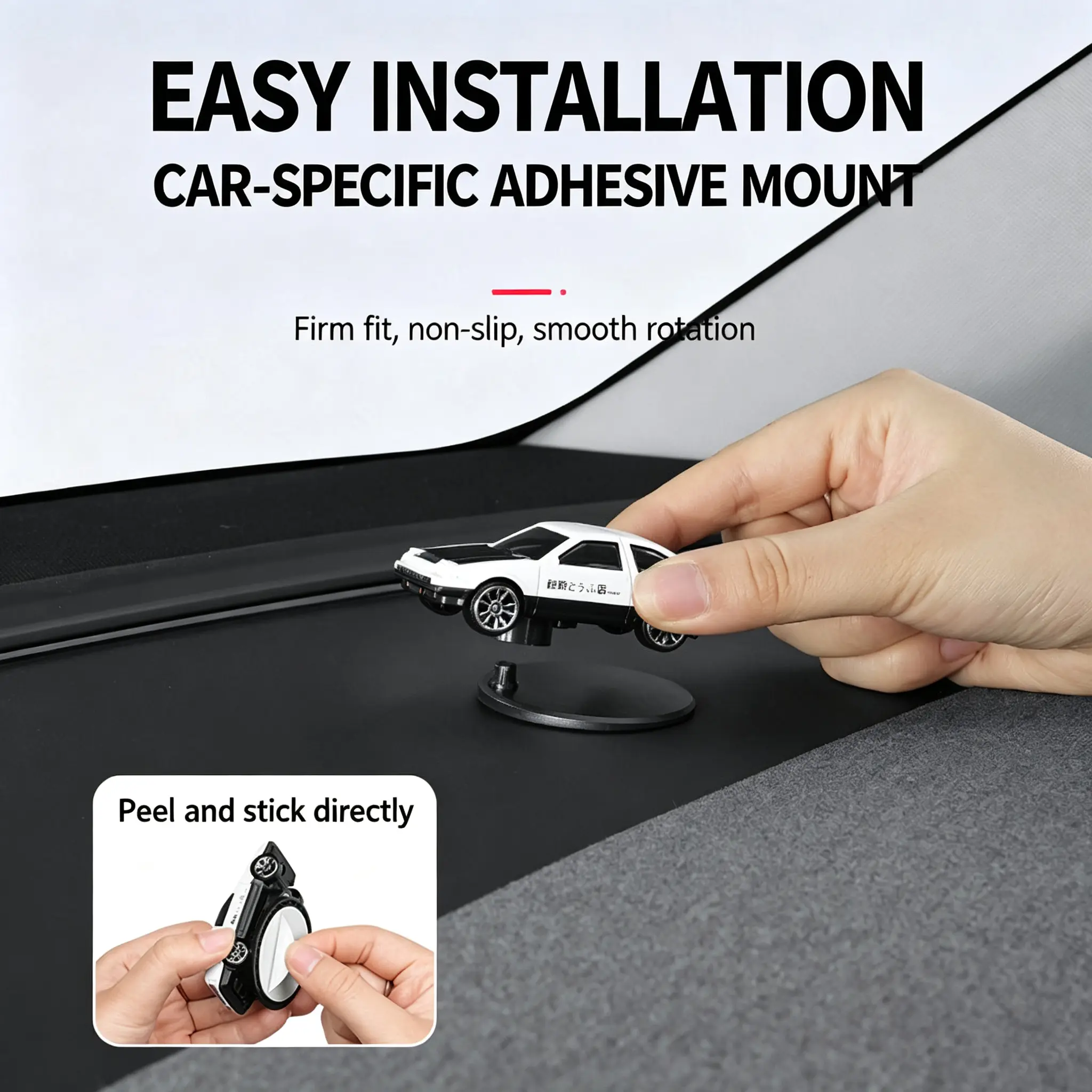 AE86 drift car alloy model rotating ornament for the center console, creative physical pose indicator ornament