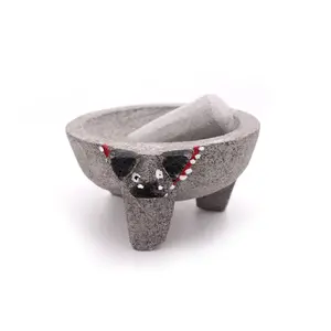 Autentico Molcajete Gris 5" |Authentic Molcajete Gray Stone 5" Kitchen Utensils
