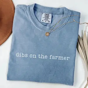Comfort Colors Dibs On The Farmer Shirt, Farmer Wife Shirt, Funny Farmer Shirt, Gift For Farmer, Farming Shirt, Farmer Girlfriend Tee - TrendWear USA