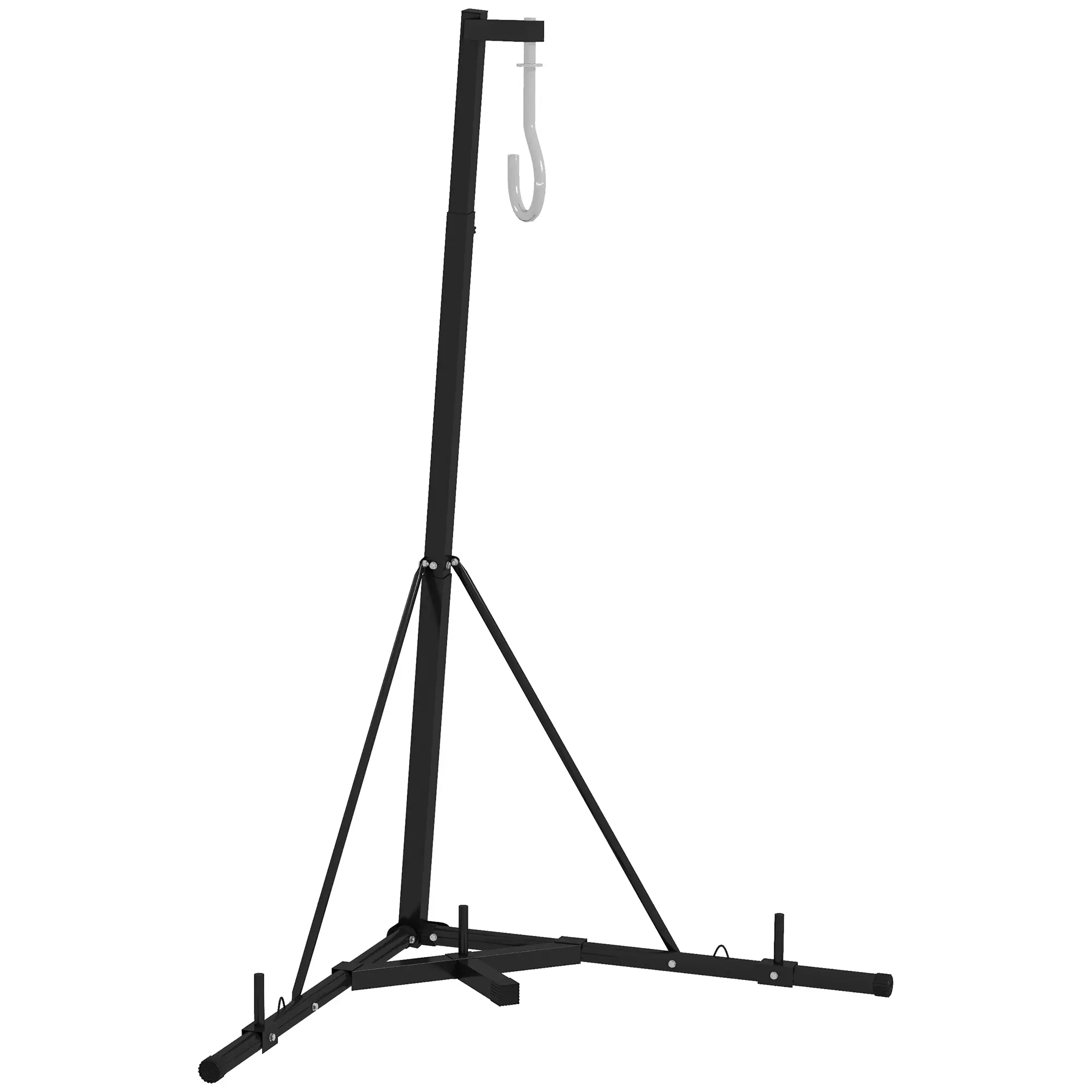Foldable Punch Bag Stand, Height Adjustable Heavy Bag Stand with Weighted Base, Free Standing for Home Gym, Stand Only