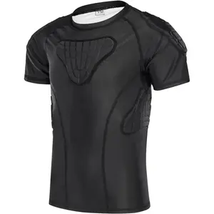 Youth Kids Padded Football Rib Protector Boys Girls Rib Chest Guard Shirt for Rugby Baseball Soccer Basketball