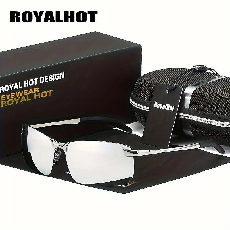RoyalHot Men super cool reflective metal alloy Polarized Glasses driving glasses eyewear