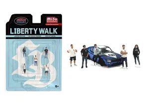 Liberty Walk Team Figures Set (MiJo Exclusive) Diecast 1:64 Scale Model - American Diorama AD2415