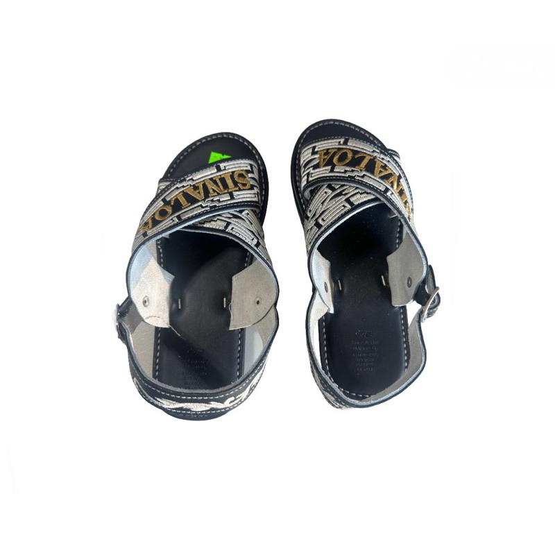Huaraches de Estados de Mexico / Crossed sandals embroidered Mexican States Tire Sole Natural Cowhide Leather