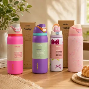 Owala FreeSip 32oz Water Bottle Collection, Leakproof Insulated Stainless Steel Tumblers, Cute Aesthetic Travel Cups for Gym, School & Daily Hydration