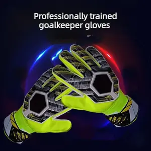 Goalkeeper gloves for football, suitable for primary and secondary school students, children's non-slip goalkeeper gloves with latex finger protection,finger save goalkeeper gloves,football gloves