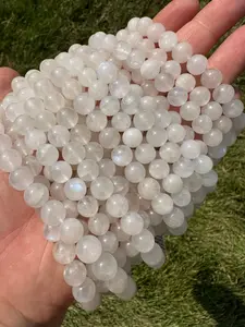 Rainbow Moonstone Bead Strand - Grade AA