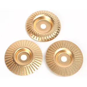 Woodworking Angle Grinder Molding Wheel, 4Inch Wood Shaping Disc Stump Grinder Angle Grinder Wood Carving Disc for Woodworking Cutting Grinding and Shaping (3Pcs Set)