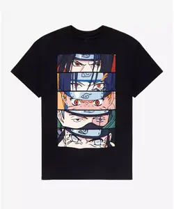 Naruto Uchiha Clan T-Shirt, Anime Shirt, Itachi Sasuke Kakashi Obito Graphic Tee, Black Cotton T-Shirt, Iconic Ninja Design, Gift for Him, Gift for Her, Unisex Shirt, Casual Menswear Top, Womenswear Top Soft Love Print Tshirt