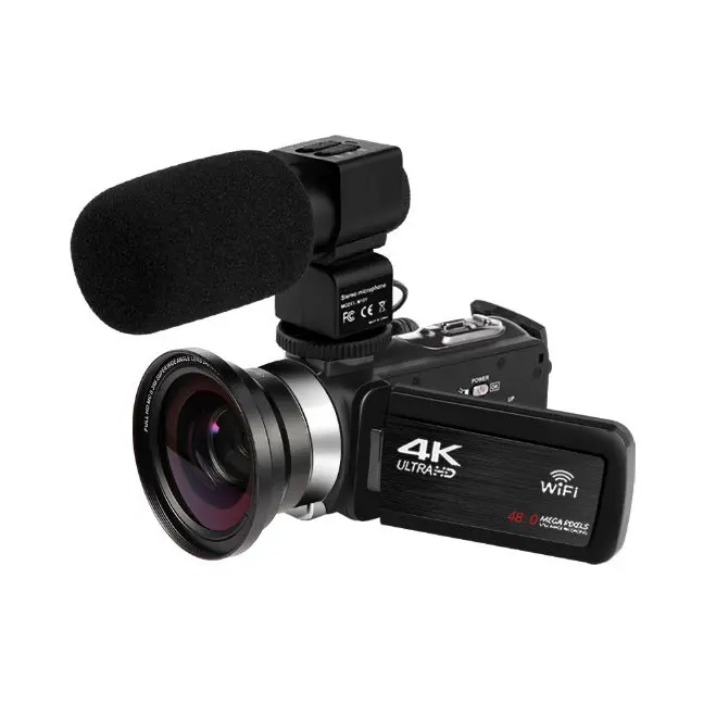 4K Digital Camera with External Microphone