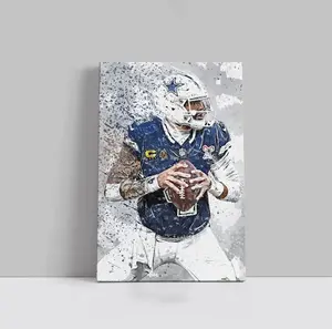 Dak Prescott Poster Dallas Cowboys Wall Art Football Poster Print Unframed Sports Home Decor S185