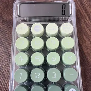 Circular Mechanical Desktop Calculator, 1 Count Battery Powered Calculator without Battery, Accounting Supplies for School Student Office