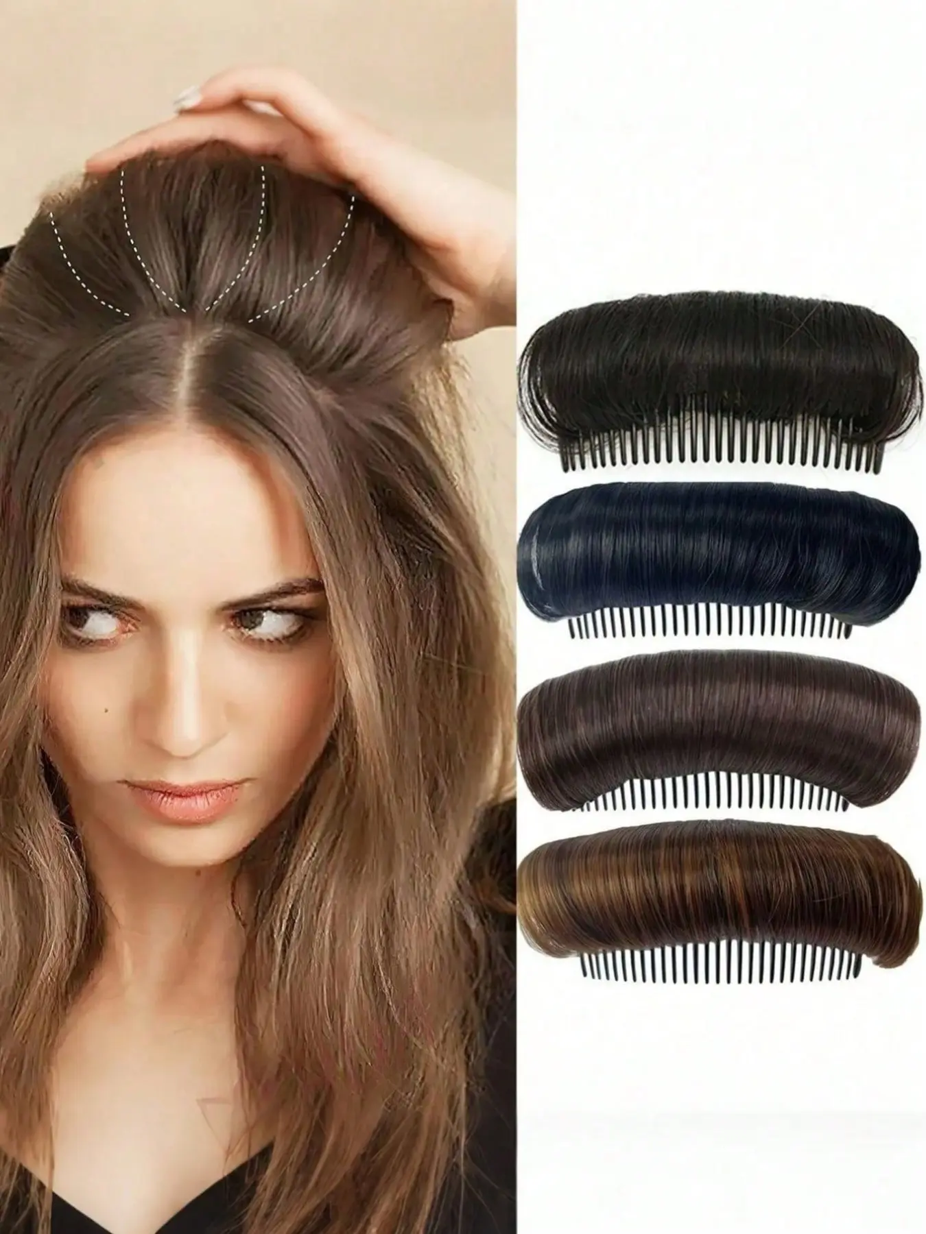 Porous Sponge Hair Pad, Invisible Hair Root Lifter, Girl Hair Care Accessories, Dual-Sided Sponge Comb, DIY Dry Hairstyling Tools, Portable Tool, Volumizing