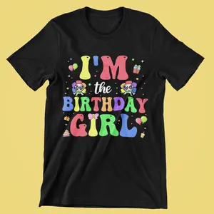 I'm The Birthday Girl Dandy's World Birthday Costume For Kid T-Shirt, Dandy Lover Funny World Sprunki Toys Unisex-Kids Black Small Birthday, Dandy And Pebble World Birthday Dandy's Costume For Kids