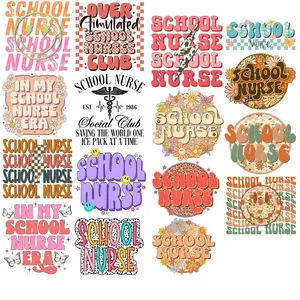 School Nurse premade DTF gang sheet-16 adult prints, School Nurse Premade DTF Gang sheet